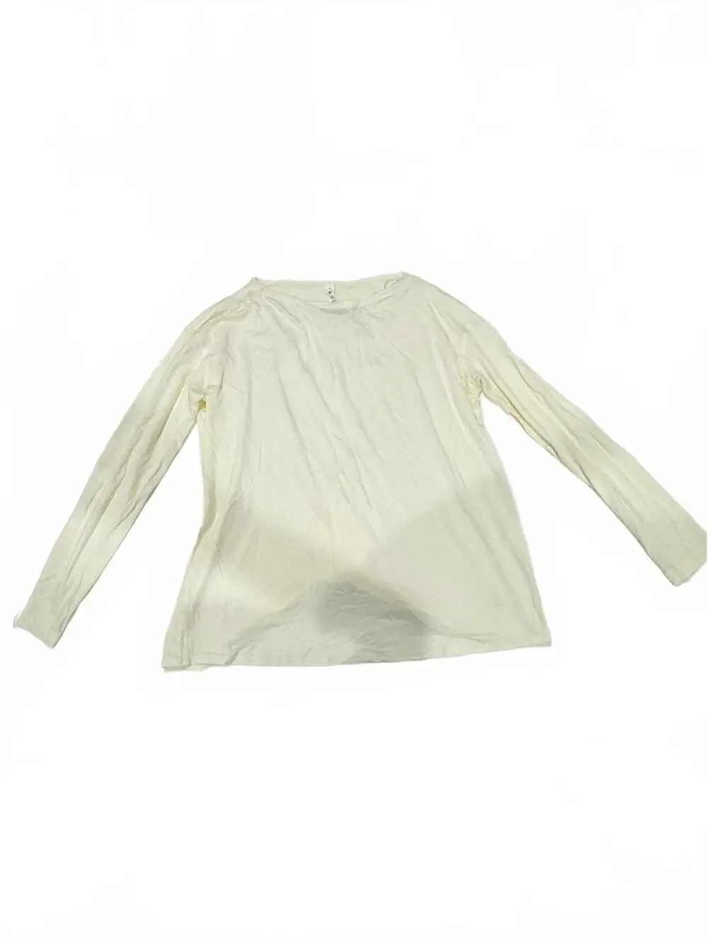 Lululemon Silk Blend Twist Open Back Long Sleeve Shirt Yellow Size 10